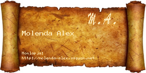 Molenda Alex névjegykártya